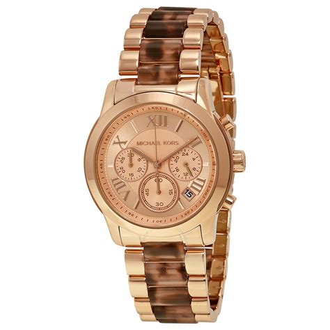 michael kors ladies tortoise watches|Michael Kors tortoise shell acetate.